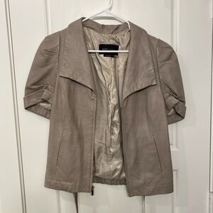 BCBGMaxAzria Beige Satin Top